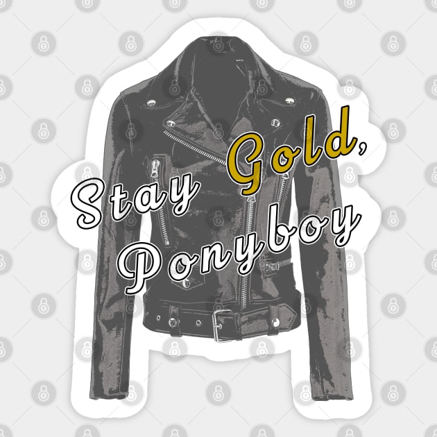 Stay Gold, Ponyboy Sticker by Selinerd